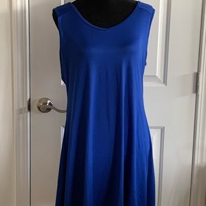 Royal Blue Polyester A-Line Slip / Slip Dress Size 14/16 1X